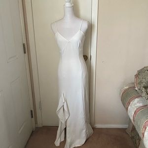 Long White Slip Spaghetti Strap Dress